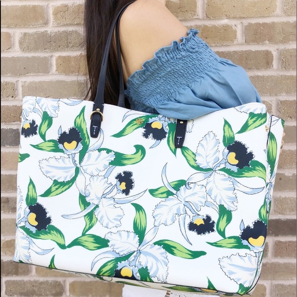 Tory Burch Kerrington Large Tote Floral - Picture 3 of 4